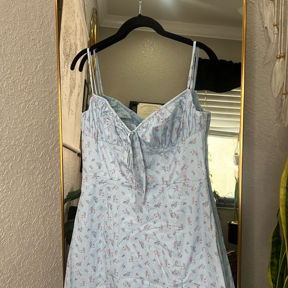 HOUSE OF CB 'Carina' Blue Floral Bustier Midi Dress NWOT - Picture 8 of 10